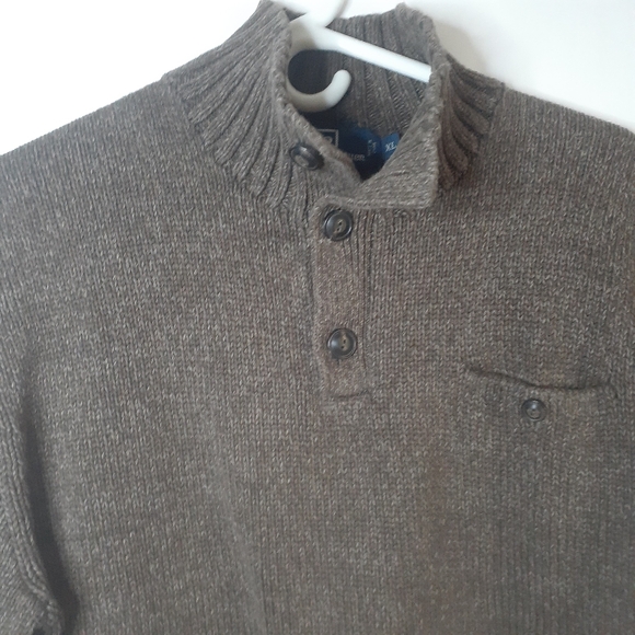 Polo Ralph Lauren Classic Brown Heather 1/4 Button Down Cotton Men's XL - Picture 2 of 16